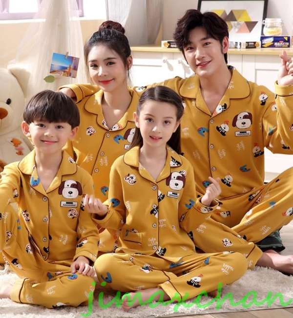 新生活 サマー 親子お揃い カップル ボーダー ユニセックス 家族 パジャマ お 揃い ルーム ウェア おそろい親子服 プレゼント 親子ペア 長袖 春秋