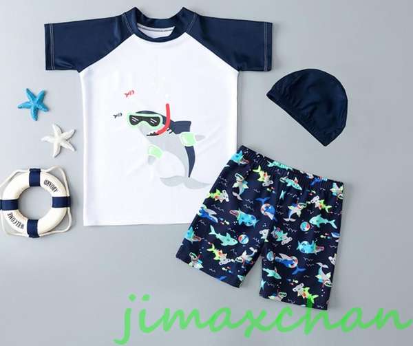 新生活 サマー キッズ 水着 男の子 セット 子供 水着 男の子 3点セット 学校用水着 ジュニア 男児 水遊び 水着 プール