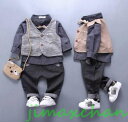 新生活 サマー 3点セット/長袖/上下セットベビースーツ/フォーマル /子供服 ベビーフォーマル 男の子 ンパース