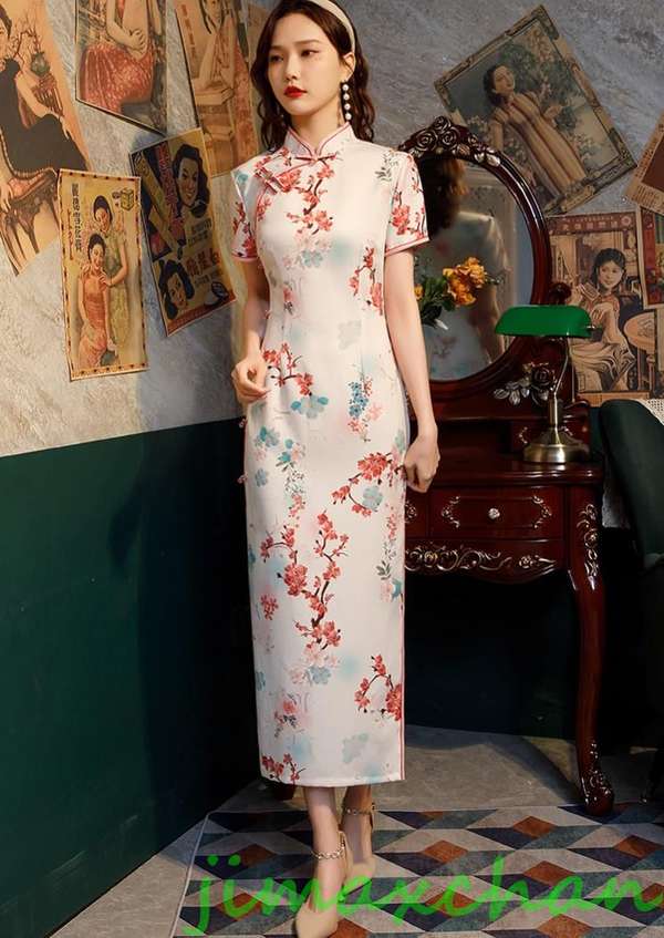 新生活 サマー チャイナドレス ロングパーティードレス ワンピース 大きいサイズ チュールワンピース レディース 民族風 ナチュラルエスニック