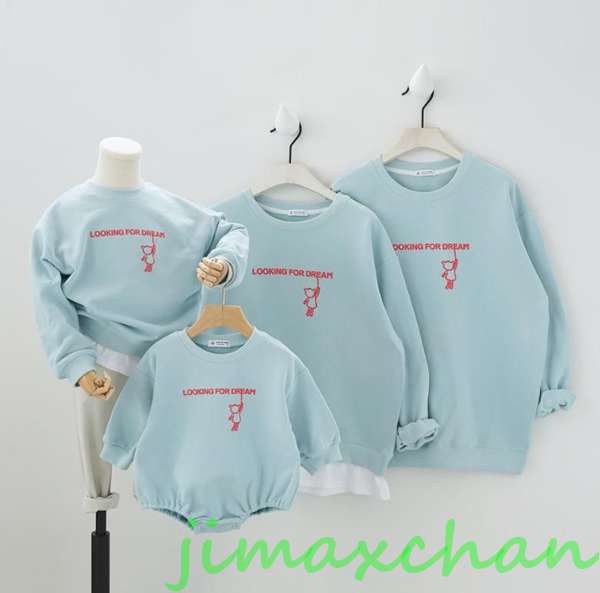 新生活 サマー 秋冬/裏起毛/親子お揃い パーカー カップル ユニセックス 家族 お揃い ルーム ウェア おそろい親子服 プレゼント