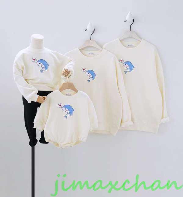 新生活 サマー 秋冬/裏起毛/親子お揃い パーカー カップル ユニセックス 家族 お揃い ルーム ウェア おそろい親子服 プレゼント