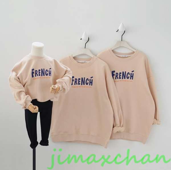 新生活 サマー 秋冬/裏起毛/親子お揃い パーカー カップル ユニセックス 家族 お揃い ルーム ウェア おそろい親子服 プレゼント