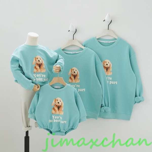 新生活 サマー 秋冬/裏起毛/親子お揃い パーカー カップル ユニセックス 家族 お揃い ルーム ウェア おそろい親子服 プレゼント