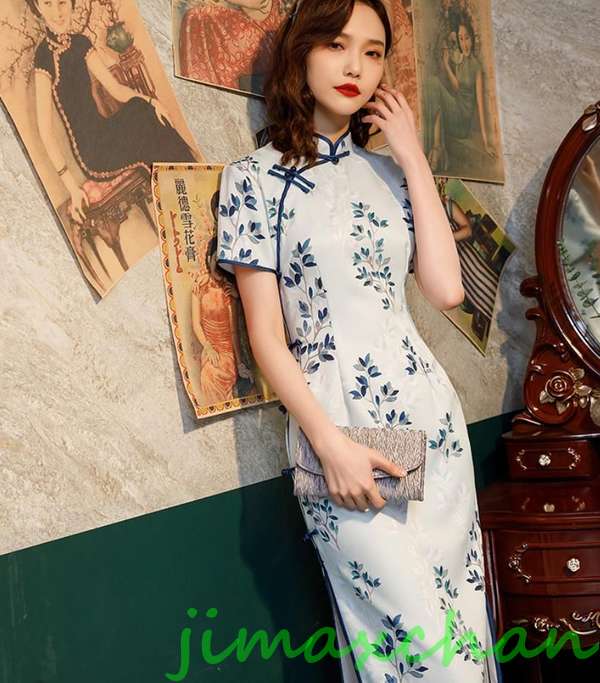 新生活 サマー チャイナドレス ロングパーティードレス ワンピース 大きいサイズ チュールワンピース レディース 民族風 ナチュラルエスニック