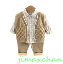 新生活 サマー 3点セット/長袖/上下セットベビースーツ/フォーマル /子供服 ベビーフォーマル 男の子 ンパース 新生児 幼児 結婚式 七五三産祝い