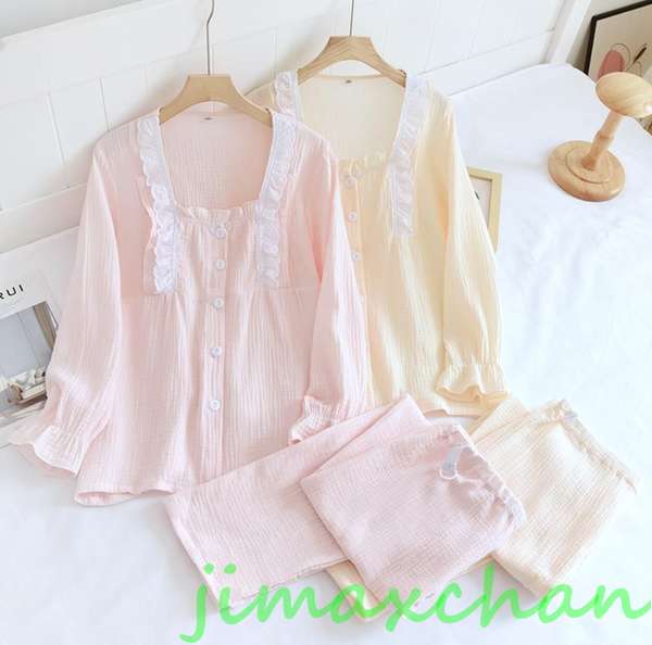 新生活 サマー 長袖 ルームウェア Vネック 韓国風 上下セット レディース ったり お揃い 寝巻き ルームウェア 可愛いパジャマ 春 夏 部屋着 ルームウエア...