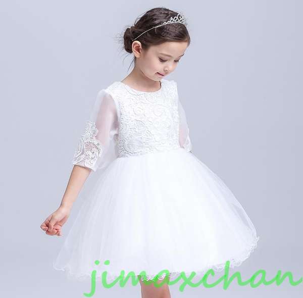 新生活 サマー /110-160cm 子供服 女の子ワンピース ドレス カラードレス フラワーガール 丸首 花編 演出 お嫁さん/ピアノ 発表会?結婚式?七五三