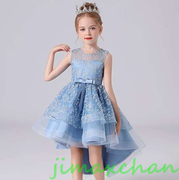 新生活 サマー /110-160cm 子供服 女の子ワンピース ドレス カラードレス フラワーガール 丸首 花編 演出 お嫁さん/ピアノ 発表会?結婚式?七五三