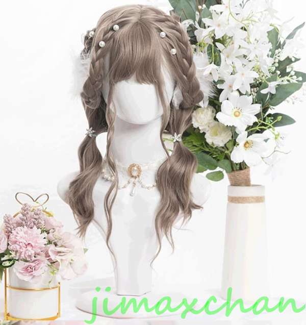 新生活 サマー 長45cm/変装 Lolita系 ウィッグ ロリータ 原宿風 かつら 前髪 レディース コスプレウィッグ 耐熱ウィッグ コスチューム 仮装 大人用