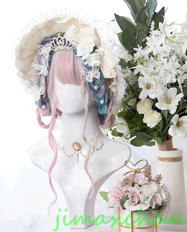 新生活 サマー 長67cm/変装 Lolita系 ウィッグ ロリータ 原宿風 かつら 前髪 レディース コスプレウィッグ 耐熱ウィッグ コスチューム 仮装 大人用