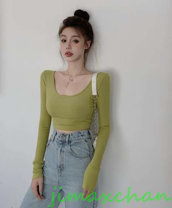 新生活 サマー Tシャツ 長袖 タートルネック セーター レディースファッション タートル 胸開きタート セクシー ベアトップ オフショルダー