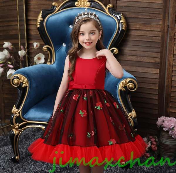 新生活 サマー /100-170cm 子供服 女の子ワンピース ドレス カラードレス フラワーガール 丸首 花編 演出 お嫁さん/ピアノ 発表会?結婚式?七五三...