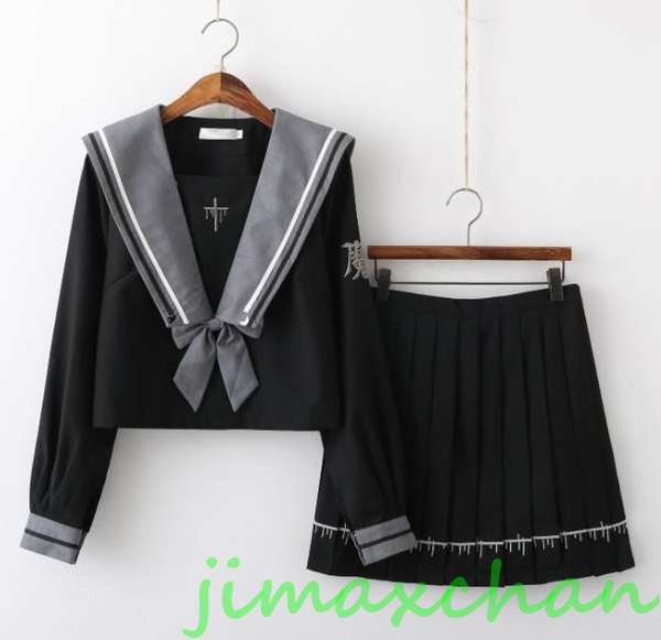 新生活 サマー 長袖/中袖 短袖 上下セット セーラー服 JK系フリルスカート パーティグッズ 制服 学生 ユニフォーム 卒業式 入学式 コスチューム スカート