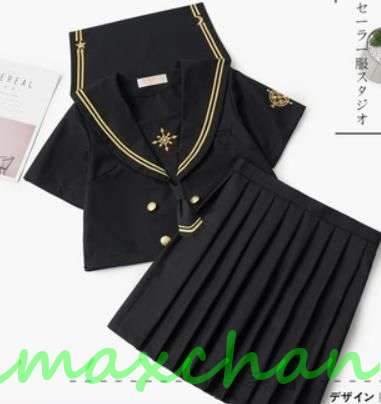 新生活 サマー 長袖/中袖 短袖 上下セット セーラー服 JK系フリルスカート パーティグッズ 制服 学生 ユニフォーム 卒業式 入学式 コスチューム スカート