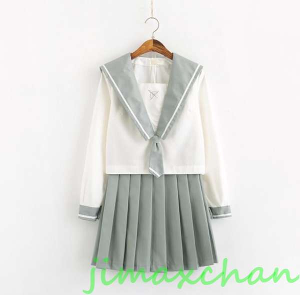 新生活 サマー 長袖/中袖 短袖 上下セット セーラー服 JK系フリルスカート パーティグッズ 制服 学生 ユニフォーム 卒業式 入学式 コスチューム スカート