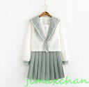 新生活 サマー 長袖/中袖 短袖 上下セット セーラー服 JK系フリルスカート パーティグッズ 制服 学生 ユニフォーム 卒業式 入学式 コスチューム スカート