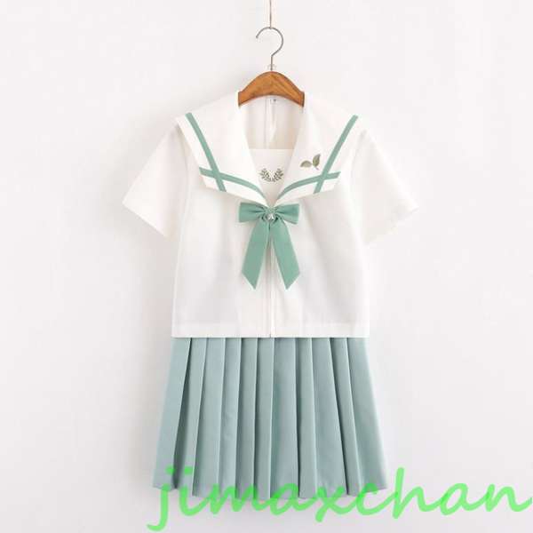 新生活 サマー 長袖/中袖 短袖 上下セット セーラー服 JK系フリルスカート パーティグッズ 制服 学生 ユニフォーム 卒業式 入学式 コスチューム スカート