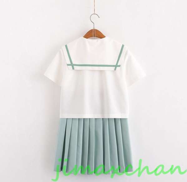 新生活 サマー 長袖/中袖 短袖 上下セット セーラー服 JK系フリルスカート パーティグッズ 制服 学生 ユニフォーム 卒業式 入学式 コスチューム スカート