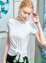 新生活 サマー Tシャツ 短袖/中袖 オフショルダー スレンダーライン 細 結び レディースファッション タートル 胸開きタート セクシー Vネック ベアトップ ベアトップ 韓国風