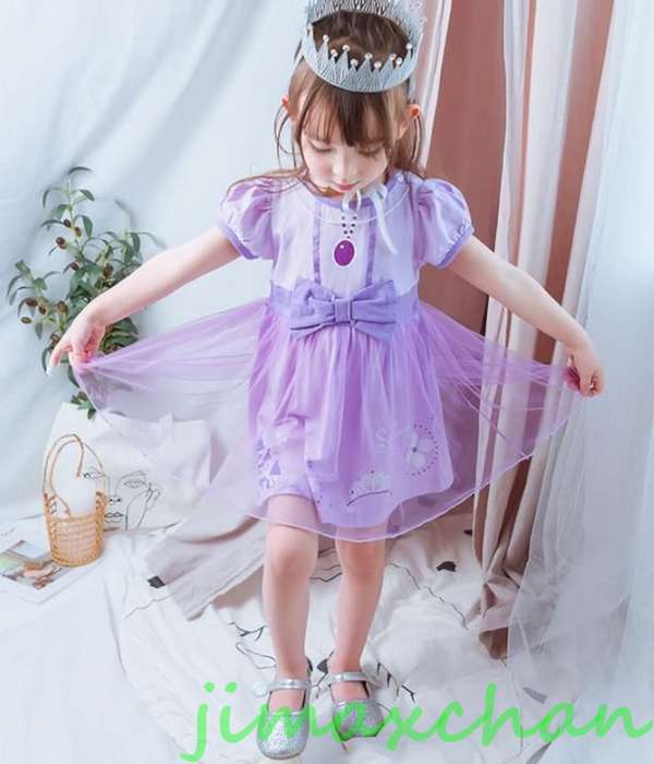 新生活 サマー キッズ 子供服 女の子 ワンピース ドレス カラードレス フラワーガール 丸首 花編 演出 お嫁さん/ピアノ 発表会?結婚式?七五三 記念日 撮...