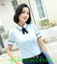 新生活 サマー 2color 中袖 通勤オフィス ワイシャツ シャツ ブラウス ビジネス レディース シャツ 制服 フォーマル オフィス ワイシャツ トップス スーツ リクルート