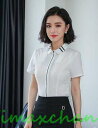 新生活 サマー 3color 中袖 通勤オフィス ワイシャツ シャツ ブラウス ビジネス レディース シャツ 制服 フォーマル オフィス ワイシャツ トップス スーツ リクルート