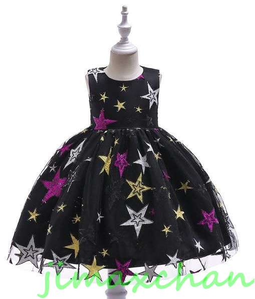 新生活 サマー 2color 110/120/130/140/150cm 子供服 女の子ワンピース ドレス カラードレス フラワーガール 丸首 花編 演出 お嫁...