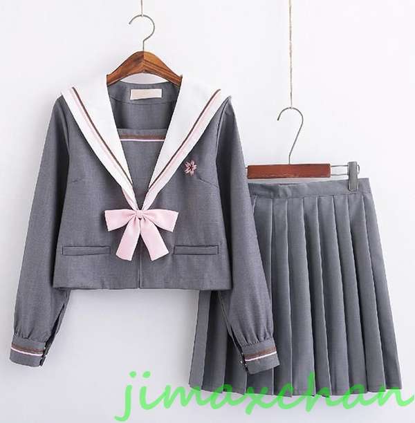 新生活 サマー 長袖/中袖 上下セット セーラー服 JK系フリルスカート パーティグッズ 制服 学生 ユニフォーム 卒業式 入学式 コスチューム スカート