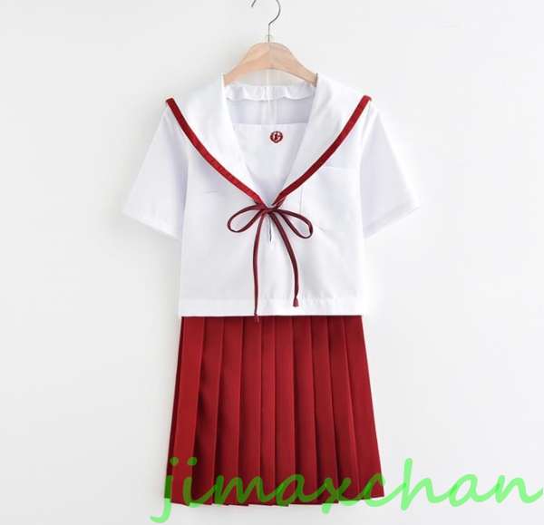 新生活 サマー 短袖 上下セット セーラー服 JK系フリルスカート パーティグッズ 制服 学生 ユニフォーム 卒業式 入学式 コスチューム スカート