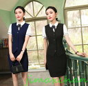 新生活 サマー 3点セット レディース ベスト シャツ ビジネススーツ タイトスカート スカート OL オフィス トップス 事務服 ビジネス 洗える 通勤オフィ...