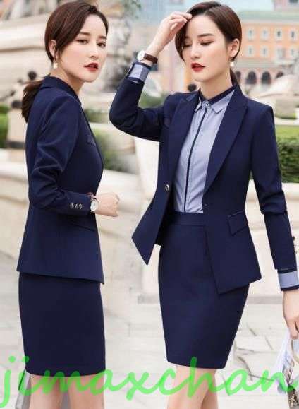 新生活 サマー 春秋 レディース コート ビジネススーツ タイトスカート スカート パンツスーツ 長袖 OL オフィス トップス 事務服 ビジネス 洗える 2点セット