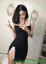 新生活 サマー 胸開き ワンピース タートルネック セーター レディースファッション タートル 胸開きタート セクシー Vネック ベアトップ ベアトップ