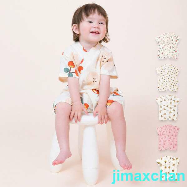 新生活 ベビー服 ロンパース カバーオール ダブルガーゼ 赤ちゃん オールインワン 春夏秋 赤ちゃん 男の子 女の子 かわいい 長袖 59cm 66cm 73c...