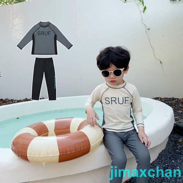 新生活 水着 男の子 ボーイズ 女の子 ベビー水着 上下セット 長袖 長ズボン 紫外線カット 日焼け防止 子供用 こども みずぎ かわいい 赤ちゃん