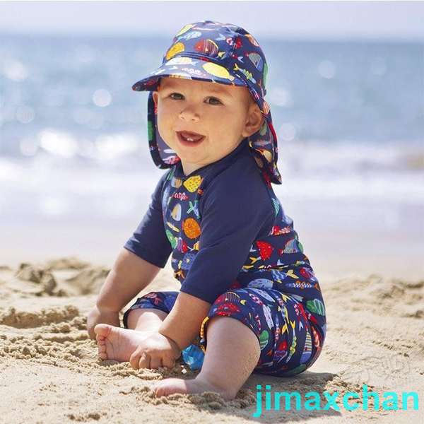 新生活 水着 男の子 ボーイズ ベビー水着 オールインワン キャップ付き サメ 紫外線カット 日焼け防止 子供用 こども みずぎ かわいい 赤ちゃん
