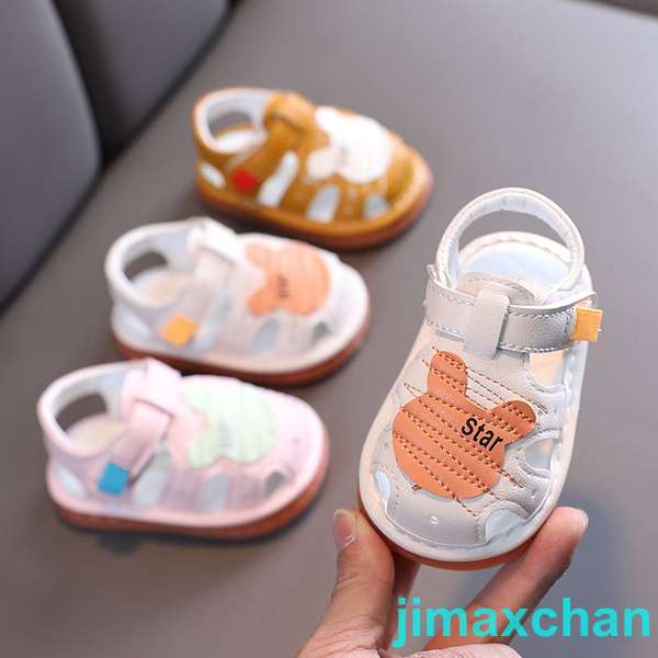 新生活 ベビー サンダル 夏用 ベビーシューズ 子供靴 幼児靴 音が鳴る キッズ 笛付き 幼児用 赤ちゃん 部屋履き 女の子 男の子 おしゃれ マジックテープ