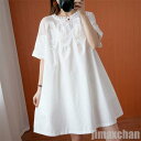 新生活 上品映え ワンピース レディース 夏 レトロ レース シャツワンピース 半袖 エレガント 膝丈ワンピース ゆったり 夏ワンピース きれいめ フレアワンピース おしゃれ