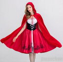 新生活 ハロウィン衣装 赤ずきん コスチューム 変装 レディース コスプレ衣装 大きいサイズ ワンピース ドレス ミディアム丈 膝丈 仮装 女の子 レッド ブラック 大人用 S M L XL 2XL 3XL