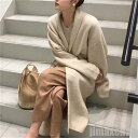 新生活 カーディガン ニット コート 無地 ロング 膝下丈 長袖 ポケット付き 秋冬あたたかい 全3色 秋冬アウトレット