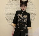 新生活 コート ブラック ロング丈 カッコイイ レディース 刺繍 カジュアル コスプレ 七丈袖 ダンス 演出服