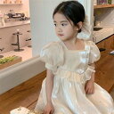 新生活 夏 半袖 ワンピース 女の子 子供服 フレア キッズ チュールワンピース ドレス おしゃれ 夏ワンピース キュート 洋服 キッズワンピース 韓国子供服 ...