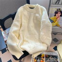 新生活 セーター ニット パーカー うさぎ だるい風 韓国風 オーバーサイズ ゆったり ふんわり おしゃれ ファッションコーデ 秋 冬(4)