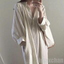 新生活 ワンピース 春秋 レディースワンピ 綿麻ワンピース ロング丈 無地ワンピース レトロ ママ服 お出かけ 長袖 カジュアル ゆったり リゾート 体型カバー 可愛い