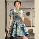 新生活 春秋ワンピース レディースワンピ 膝丈ワンピース 体型カバー 夏ワンピ ミディアム丈 お出かけ 半袖 学生 二次会 パーティー きれいめ 通勤 レディース