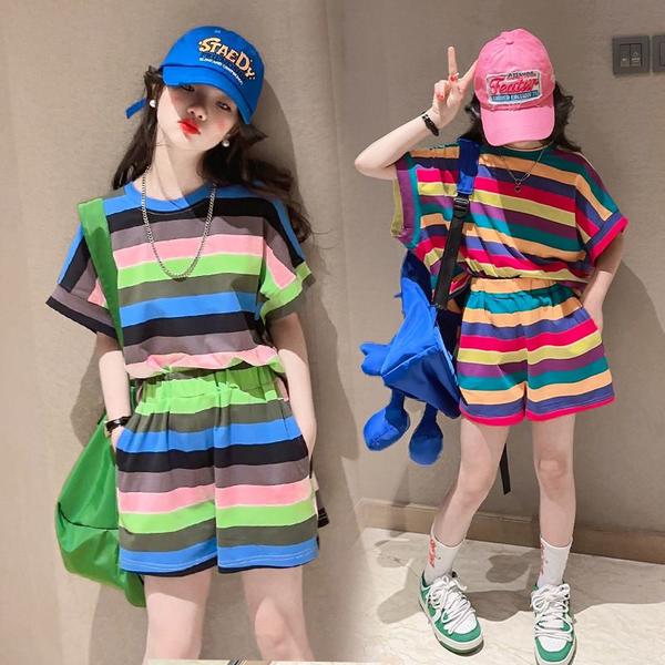 新生活 気楽 キッズ 上下セット 女の子 子供服 子ども服 子供 夏 半袖 ハーフパンツ スポーツウェア ジュニア服女子 120 130 140 150 160...