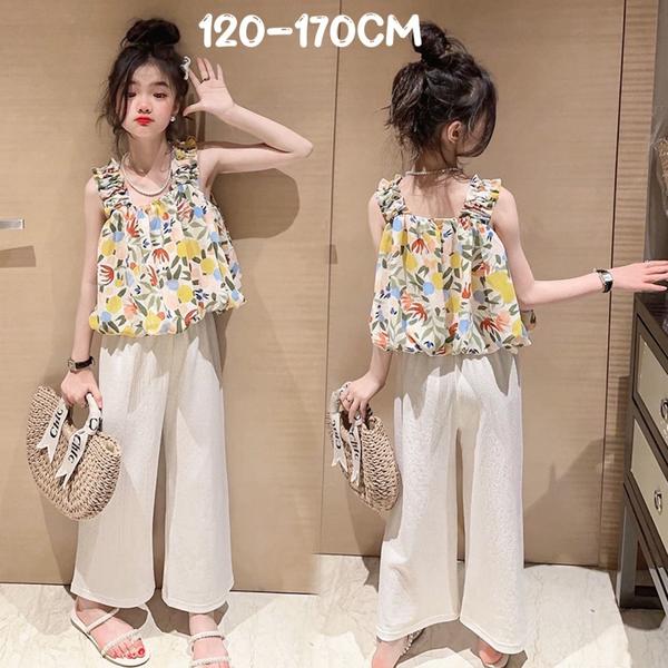 新生活 気楽 キッズ 夏服 セットアップ 女の子 夏 半袖シャツ おしゃれ かわいい 子ども服 上下セット 120 130 140 150 160 170 子供...