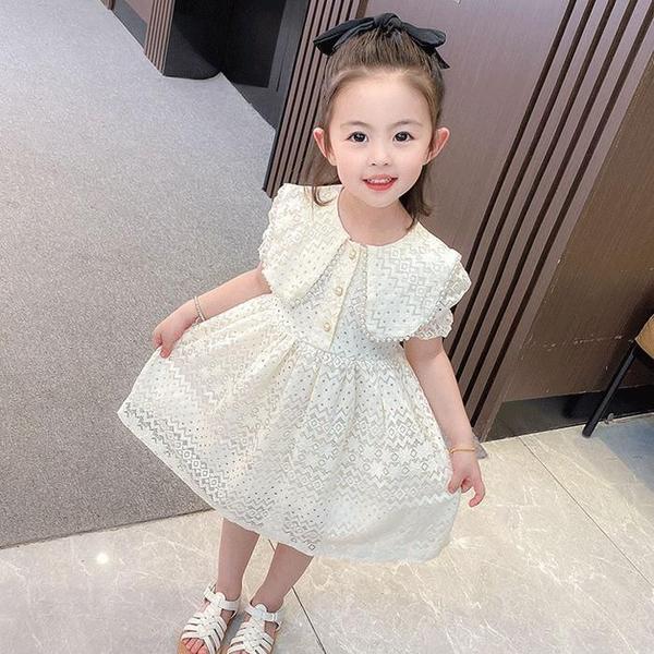 新生活 気楽 女の子 レースワンピース フォーマル お出かけ 子供 ドレス 子ども キッズドレス 半袖 お嬢様風 ワンピースドレス パール 襟 七五三 結婚式 ...