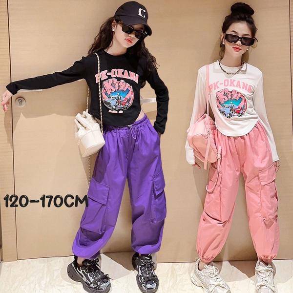 新生活 気楽 女の子 ジュニア 子供服 子ども服 春秋 韓国ファッション キッズダンス衣装 ヒップホップ ダンス衣装 ダンス HIPHOP ダンスパンツ パンツ...