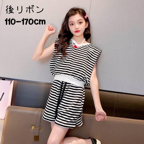 新生活 気楽 韓国こども服 2点セット キッズ 半袖tシャツ 女の子 可愛い 子供服 セットアップ 女の子 夏 服 上下セット Tシャツ 半袖 ハーフパンツ 半...